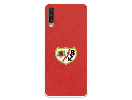 Funda para Samsung Galaxy A70 del Rayo Vallecano Escudo Fondo Rojo - Licencia Oficial Rayo Vallecano