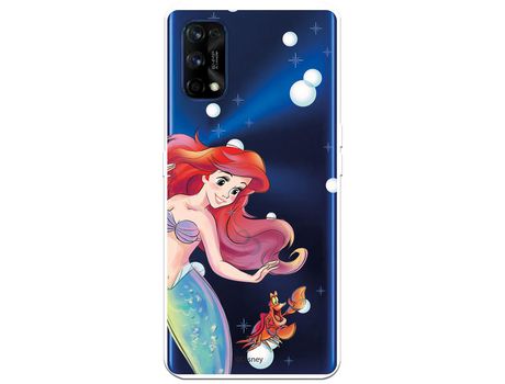 Funda para Realme 7 Pro Oficial de Disney Ariel y Sebastián Burbujas - La Sirenita