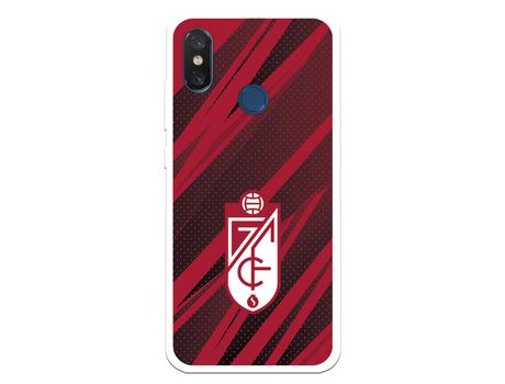 Funda para Xiaomi Mi 8 Pro Oficial del Granada CF Escudo -Rojas y Negras - Licencia Oficial del Granada CF