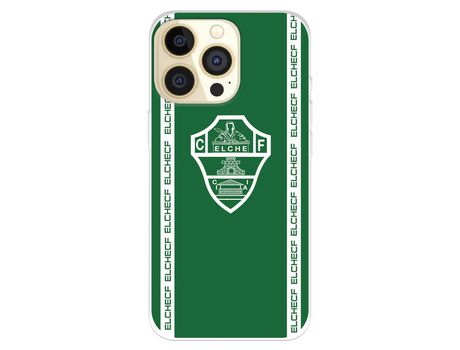Funda para iPhone 14 Pro del Elche CF Escudo Fondo Verde - Licencia Oficial Elche CF