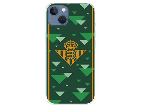 Funda para iPhone 14 Plus del Real Betis Balompié Escudo Amarillo Fondo Verde - Licencia Oficial Real Betis Balompié