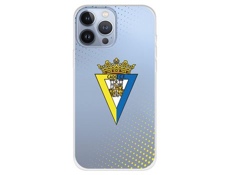 Funda para iPhone 13 Pro Max del Cádiz Escudo Transparente - Licencia Oficial Cádiz CF