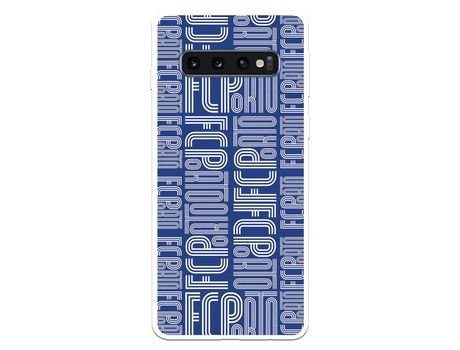 Funda para Samsung Galaxy S10 Plus del Futebol Club Oporto Nombre Fondo Azul - Licencia Oficial Futebol Club Oporto