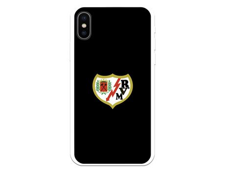 Funda para iPhone X del Rayo Vallecano Escudo Fondo Negro - Licencia Oficial Rayo Vallecano