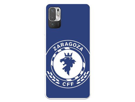 Funda para Xiaomi Redmi Note 10 5G del Zaragoza CF Femenino Escudo Grande Fondo Azul - Licencia Oficial Zaragoza CF Femenino