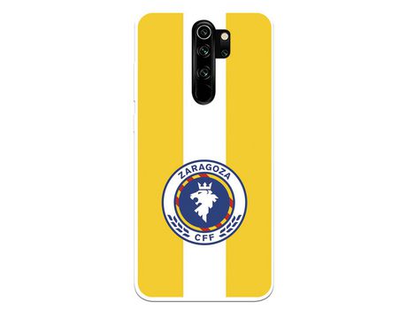 Funda para Xiaomi Redmi Note 8 Pro del Zaragoza CF Femenino Escudo Fondo Amarillo - Licencia Oficial Zaragoza CF Femenino