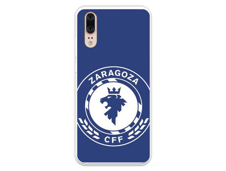 Funda para Huawei P20 del Zaragoza CF Femenino Escudo Grande Fondo Azul - Licencia Oficial Zaragoza CF Femenino