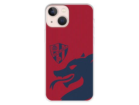 Funda para iPhone 13 Mini del Huesca Dragon Azul y Rojo - Licencia Oficial SD Huesca