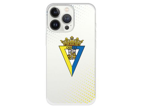 Funda para iPhone 13 Pro del Cádiz Escudo Transparente - Licencia Oficial Cádiz CF