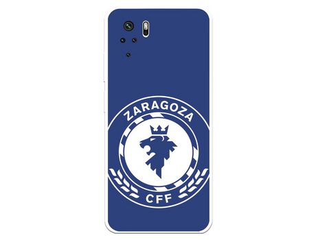Funda para Xiaomi Redmi Note 10 del Zaragoza CF Femenino Escudo Grande Fondo Azul - Licencia Oficial Zaragoza CF Femenino