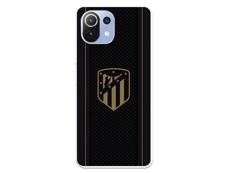 Funda para Xiaomi Mi 11 Lite del Atleti Escudo Dorado Fondo Negro - Licencia Oficial Atlético de Madrid