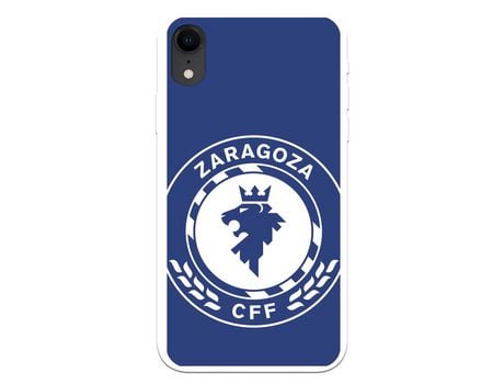 Funda para iPhone XR del Zaragoza CF Femenino Escudo Grande Fondo Azul - Licencia Oficial Zaragoza CF Femenino