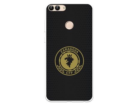 Funda para Huawei P Smart del Zaragoza CF Femenino Escudo Fondo Negro - Licencia Oficial Zaragoza CF Femenino