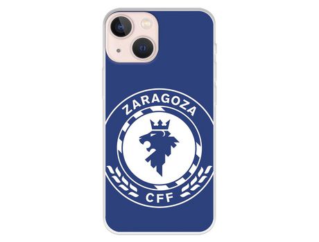 Funda para iPhone 13 Mini del Zaragoza CF Femenino Escudo Grande Fondo Azul - Licencia Oficial Zaragoza CF Femenino