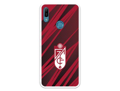 Funda para Huawei Honor 8A Oficial del Granada CF Escudo -Rojas y Negras - Licencia Oficial del Granada CF