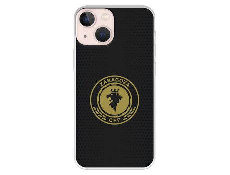 Funda para iPhone 13 Mini del Zaragoza CF Femenino Escudo Fondo Negro - Licencia Oficial Zaragoza CF Femenino