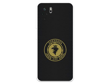 Funda para Xiaomi Redmi Note 10 del Zaragoza CF Femenino Escudo Fondo Negro - Licencia Oficial Zaragoza CF Femenino