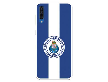 Funda para Samsung Galaxy A50 del Futebol Club Oporto Escudo Rayas Azul y blanco - Licencia Oficial Futebol Club Oporto