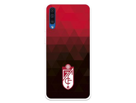Funda para Samsung Galaxy A30s Oficial del Granada CF Escudo - Fondo Rojo y Negro - Licencia Oficial del Granada CF