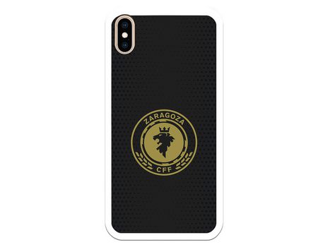 Funda para iPhone XS Max del Zaragoza CF Femenino Escudo Fondo Negro - Licencia Oficial Zaragoza CF Femenino