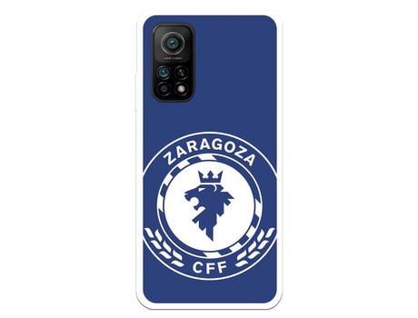Funda para Xiaomi Mi 10T del Zaragoza CF Femenino Escudo Grande Fondo Azul - Licencia Oficial Zaragoza CF Femenino