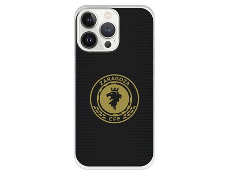 Funda para iPhone 13 Pro del Zaragoza CF Femenino Escudo Fondo Negro - Licencia Oficial Zaragoza CF Femenino