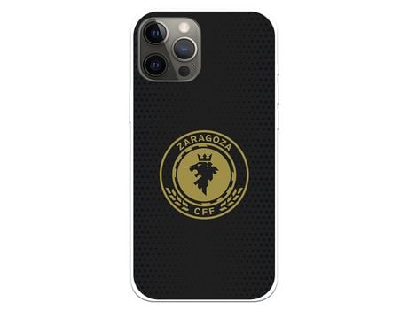 Funda para iPhone 12 Pro Max del Zaragoza CF Femenino Escudo Fondo Negro - Licencia Oficial Zaragoza CF Femenino