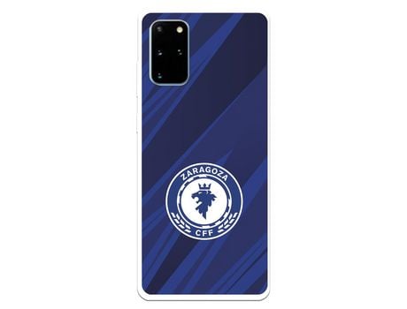 Funda para Samsung Galaxy S20 Plus del Zaragoza CF Femenino Escudo Fondo Azul-Negro - Licencia Oficial Zaragoza CF Femenino