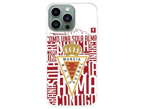 Funda para iPhone 14 Pro Max del Real Murcia Escudo Fondo Blanco - Licencia Oficial Real Murcia