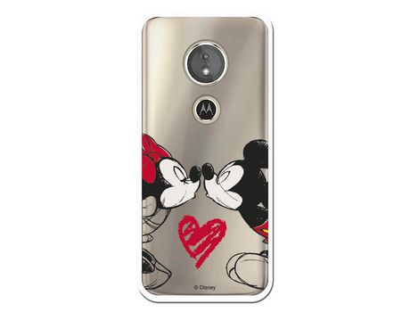 Funda para Motorola Moto G6 Play Oficial de Disney Mickey y Minnie Beso - Clássicos Disney