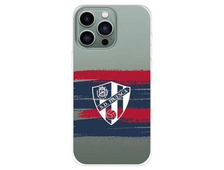 Funda para iPhone 14 Pro Max del SD Huesca Rayas Transparente - Licencia Oficial SD Huesca