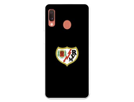 Funda para Samsung Galaxy A20e del Rayo Vallecano Escudo Fondo Negro - Licencia Oficial Rayo Vallecano