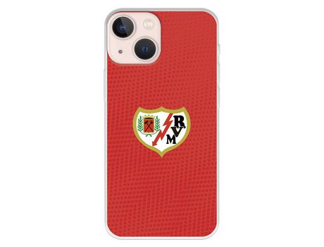 Funda para iPhone 13 Mini del Rayo Vallecano Escudo Fondo Rojo - Licencia Oficial Rayo Vallecano