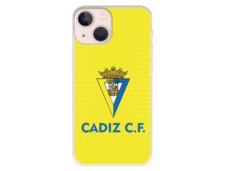 Funda para iPhone 13 Mini del Cádiz Fondo Amarillo - Licencia Oficial Cádiz CF