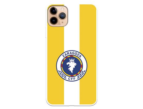 Funda para iPhone 11 Pro Max del Zaragoza CF Femenino Escudo Fondo Amarillo - Licencia Oficial Zaragoza CF Femenino