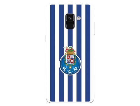 Funda para Samsung Galaxy A8 2018 del Futebol Club Oporto Escudo Rayas - Licencia Oficial Futebol Club Oporto