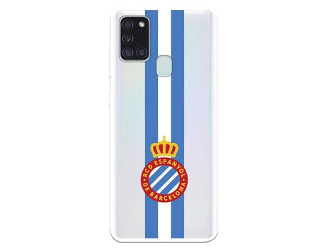 Funda para Samsung Galaxy A21s del RCD Espanyol Escudo Albiceleste Escudo Albiceleste - Licencia Oficial RCD Espanyol