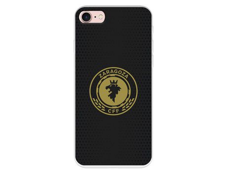 Funda para iPhone 7 del Zaragoza CF Femenino Escudo Fondo Negro - Licencia Oficial Zaragoza CF Femenino
