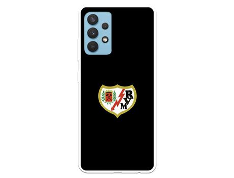 Funda para Samsung Galaxy A32 4G del Rayo Vallecano Escudo Fondo Negro - Licencia Oficial Rayo Vallecano