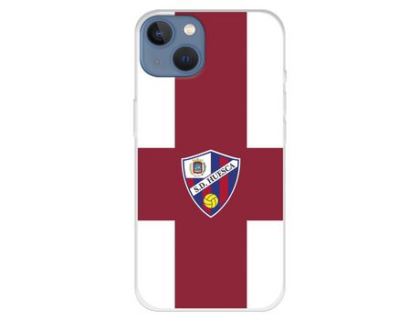 Funda para iPhone 13 del Huesca Bandas Rojas - Licencia Oficial SD Huesca
