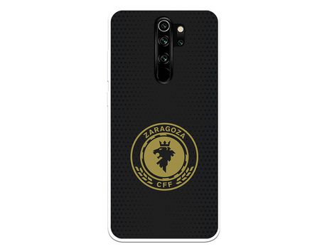 Funda para Xiaomi Redmi Note 8 Pro del Zaragoza CF Femenino Escudo Fondo Negro - Licencia Oficial Zaragoza CF Femenino