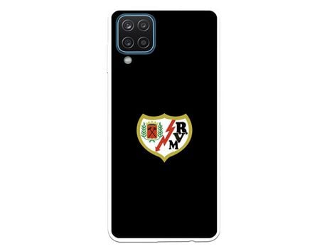 Funda para Samsung Galaxy A12 del Rayo Vallecano Escudo Fondo Negro - Licencia Oficial Rayo Vallecano
