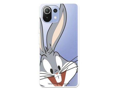 Funda para Xiaomi Mi 11 Lite Oficial de Warner Bros Bugs Bunny Silueta Transparente - Looney Tunes