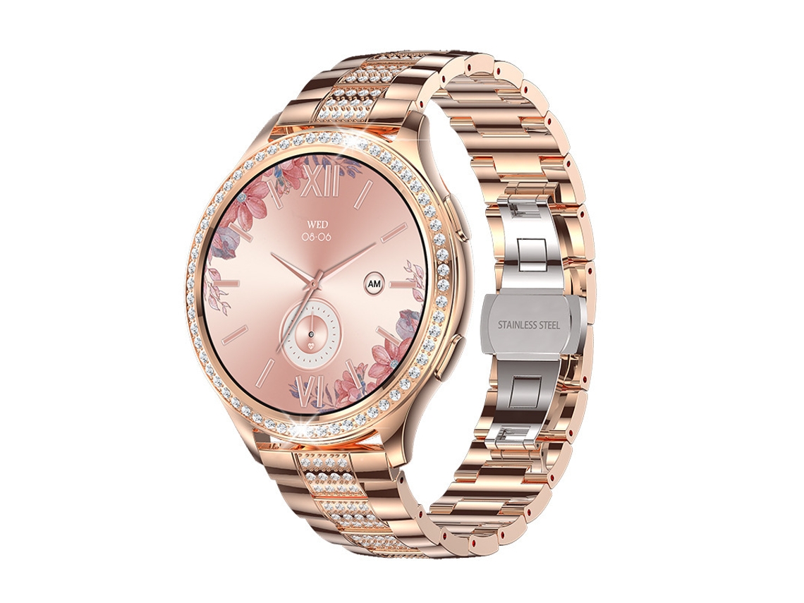 Reloj Inteligente Para Mujer, Teléfonos Android/ios, Llamadas, Frecuencia Cardíaca, Presión Arterial, Más De 100 Modos, Dorado