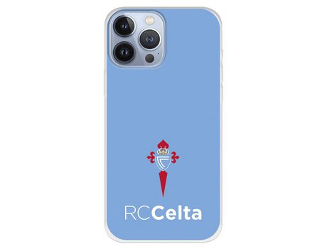 Funda para iPhone 13 Pro Max del Celta Escudo Fondo Azul - Licencia Oficial RC Celta
