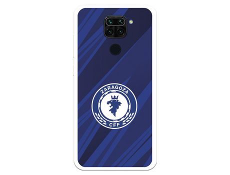 Funda para Xiaomi Redmi Note 9 del Zaragoza CF Femenino Escudo Fondo Azul-Negro - Licencia Oficial Zaragoza CF Femenino