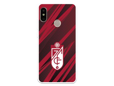 Funda para Xiaomi Redmi 6 Pro Oficial del Granada CF Escudo -Rojas y Negras - Licencia Oficial del Granada CF