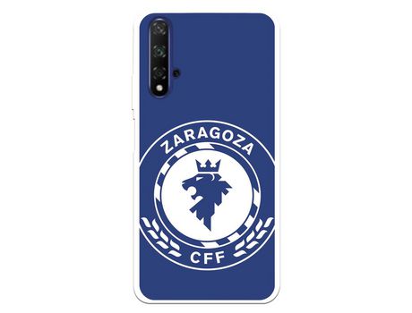 Funda para Huawei Honor 20 del Zaragoza CF Femenino Escudo Grande Fondo Azul - Licencia Oficial Zaragoza CF Femenino