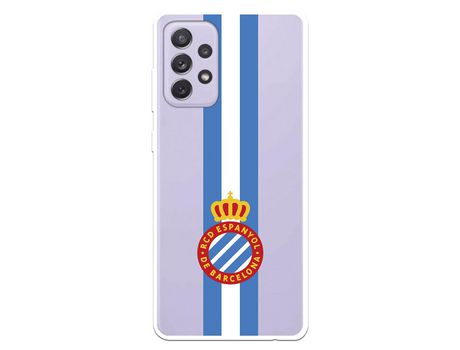 Funda para Samsung Galaxy A72 5G del RCD Espanyol Escudo Albiceleste Escudo Albiceleste - Licencia Oficial RCD Espanyol