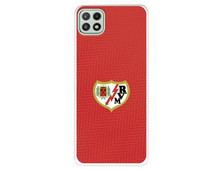 Funda para Samsung Galaxy A22 5G del Rayo Vallecano Escudo Fondo Rojo - Licencia Oficial Rayo Vallecano